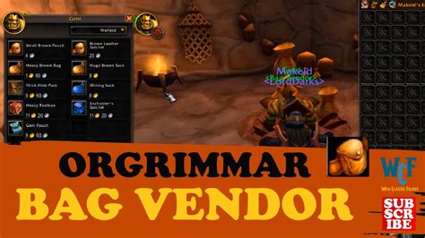 wow classic bag vendor